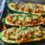 Vegan Stuffed Zucchini Boats With Chickpeas