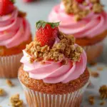 Strawberry Crunch Cupcakes