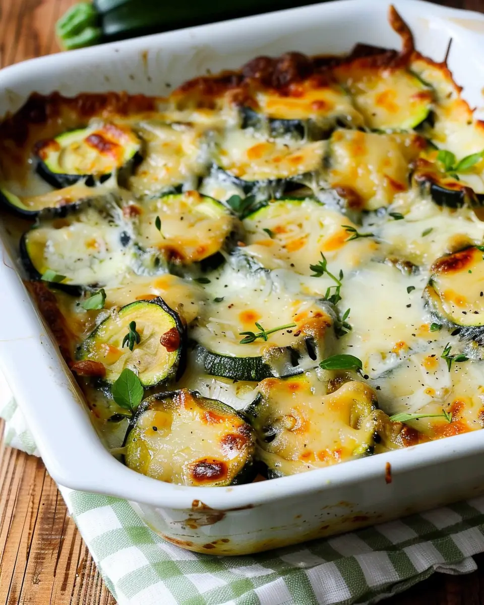 Baked Zucchini and Cheese Delight with Turkey Bacon Twist