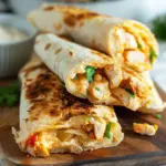 Cheesy Garlic Chicken Wraps