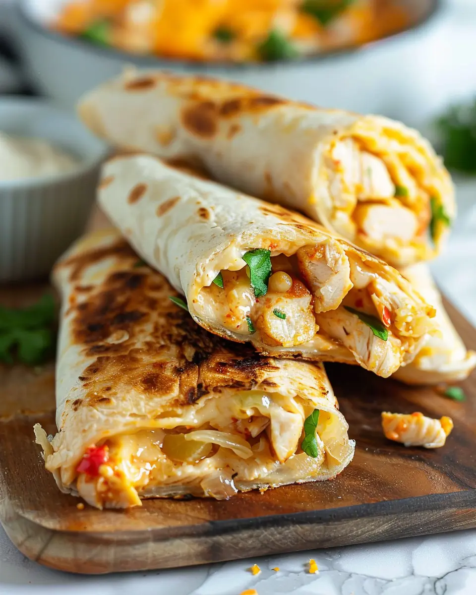 Cheesy Garlic Chicken Wraps: Easy Recipe for a Delicious Meal
