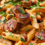 One Pot Creamy Cajun Sausage Pasta