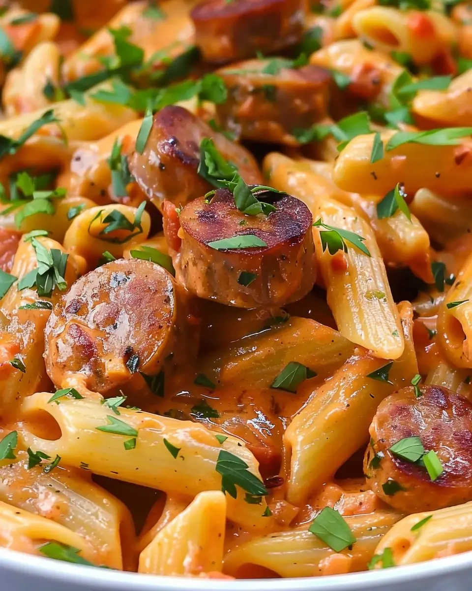 One Pot Creamy Cajun Sausage Pasta: Easy Weeknight Delight