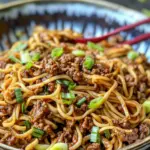 Mongolian Ground Beef Noodles