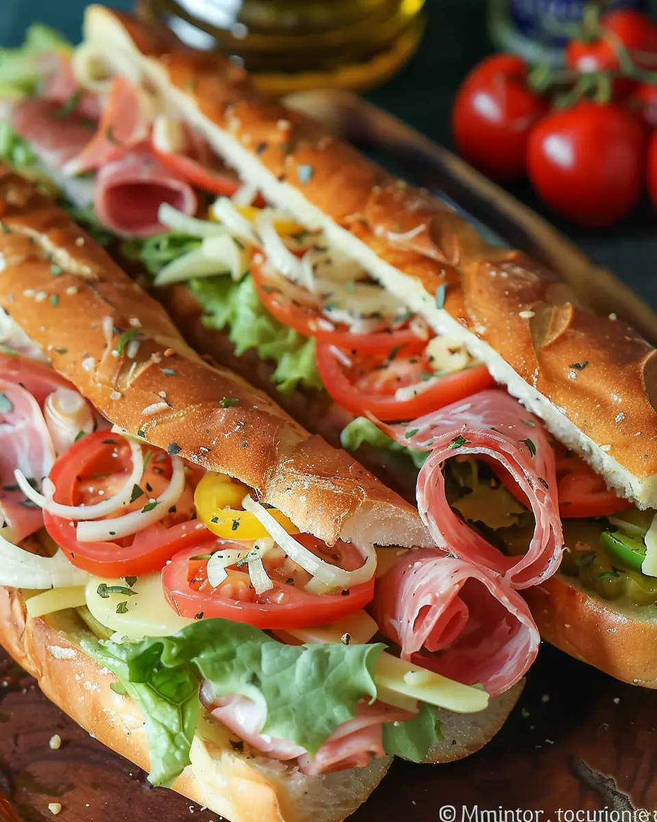 Italian Cold Cut Sub Sandwich: Easy Recipe with Turkey Bacon &amp; Beef