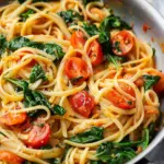 Fresh Spinach and Tomato Pasta
