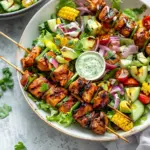 BBQ Chicken Skewer Salad