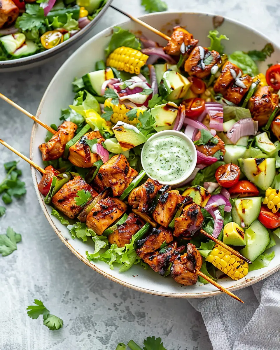 BBQ Chicken Skewer Salad: Easy, Flavorful Feast at Home