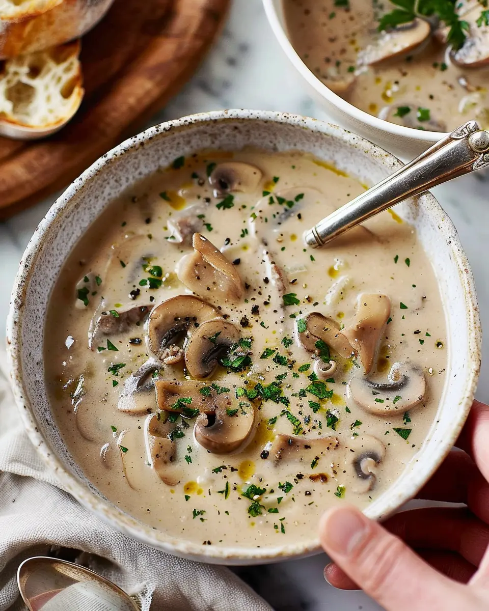 Creamy Mushroom Soup with Turkey Bacon: A Cozy Comfort Recipe