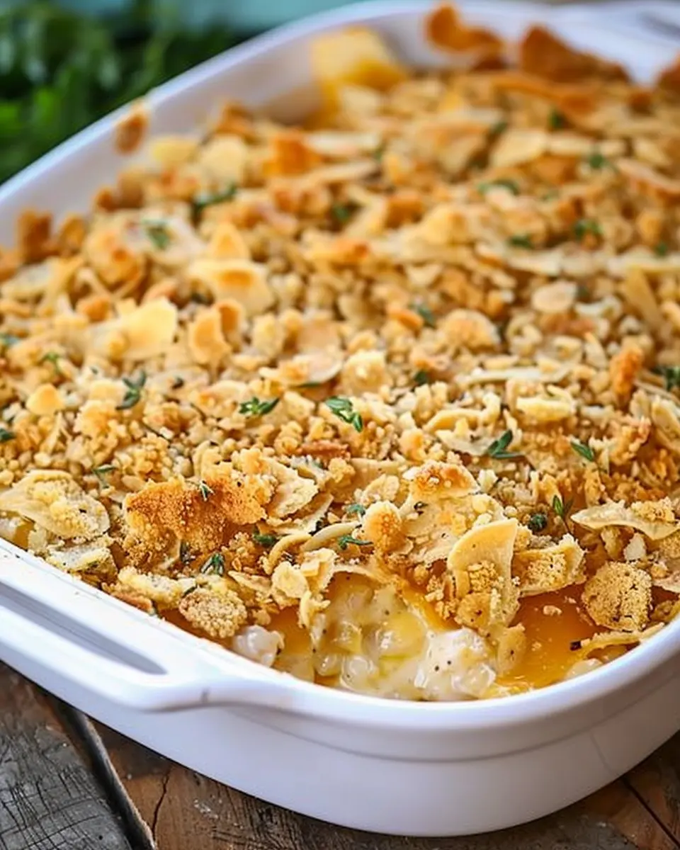 Million Dollar Chicken Casserole with Turkey Bacon Delight