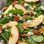 Spinach Salad with Apples, Walnuts, and Feta