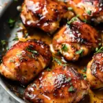 Sweet and Spicy Glazed Chicken Thighs