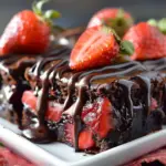 Chocolate Covered Strawberry Brownies