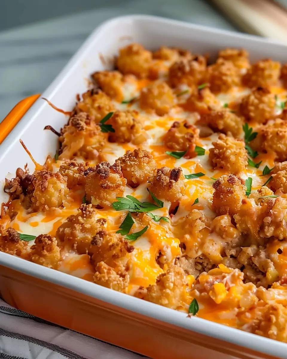 Tater Tot Casserole: Easy Comfort Food with Turkey Bacon Delight