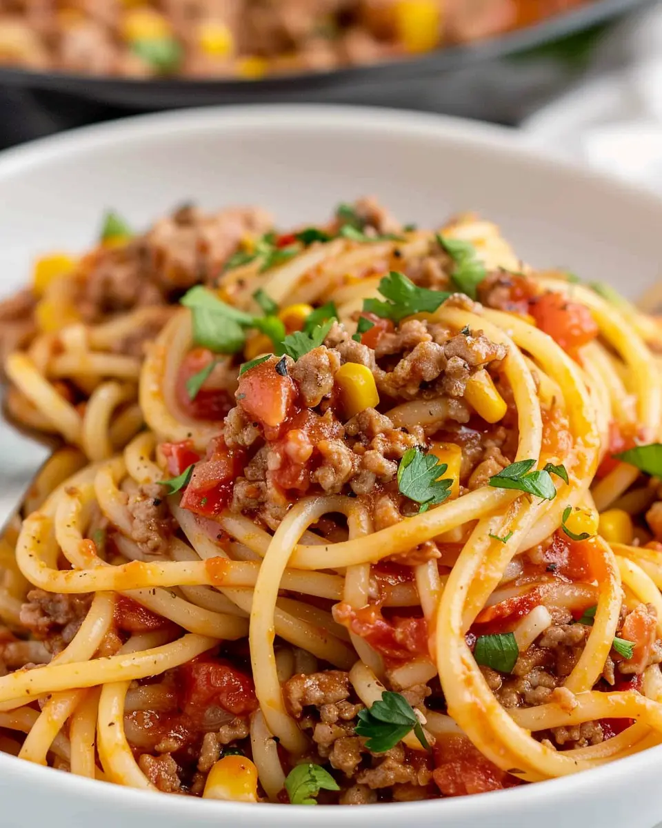 Crockpot Taco Spaghetti: Easy Comfort Food with Turkey Bacon