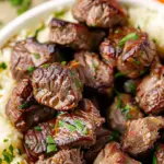 Air Fryer Garlic Butter Steak Bites